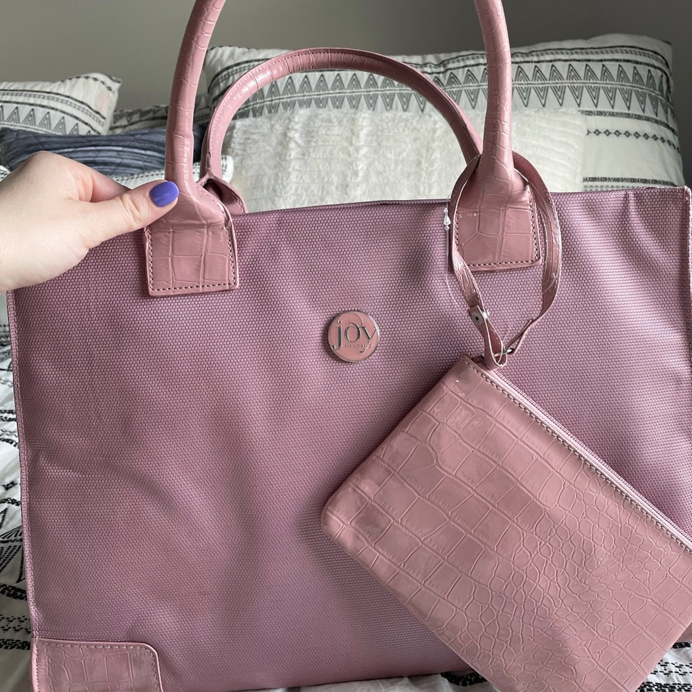 Joy Mangano Bobby Signature Tote, Mauve